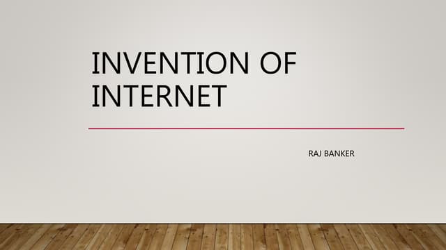 Invention of Internet