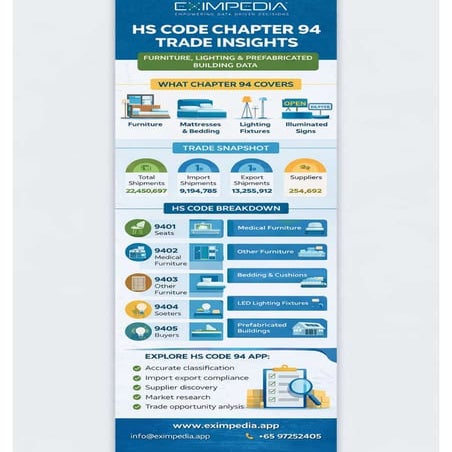 HS Code Chapter 94 Trade Insights – Furniture & Lighting Data | PDF