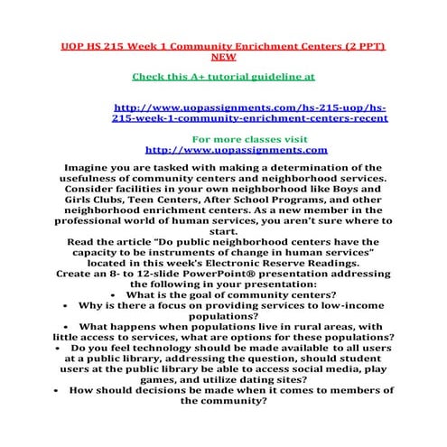 HS 215 Entire Course NEW