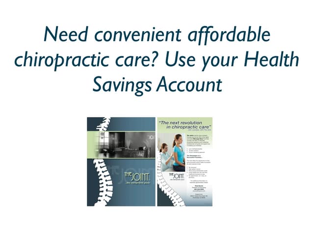 Can Hsa Be Used For Chiropractor HSA Benefits for Chiropractic Care | PPT