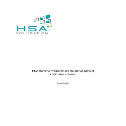Hsa Runtime version  1.00  Provisional