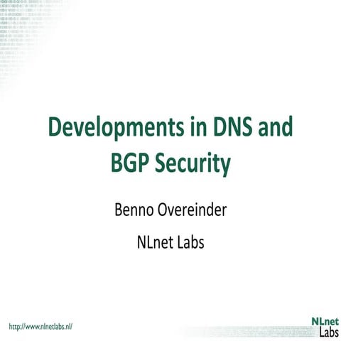 HSB - Secure DNS en BGP ontwikkelingen - Benno Overeinder