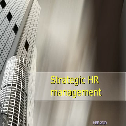 Hse 2009 Hr Strategy