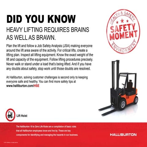 Safety Moment - Heavy Lifting