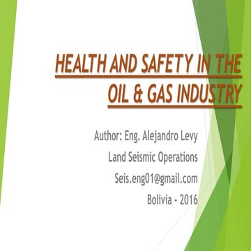 HEALT & SAFETY IN THE OIL & GAS INDUSTRY