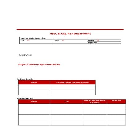 HSEQ AUDIT REPORT Form # HSEQ - HSEQAR Rev 2 -.docx