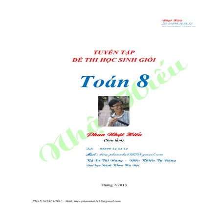 Tuyển tập đề thi học sinh giỏi lớp 8