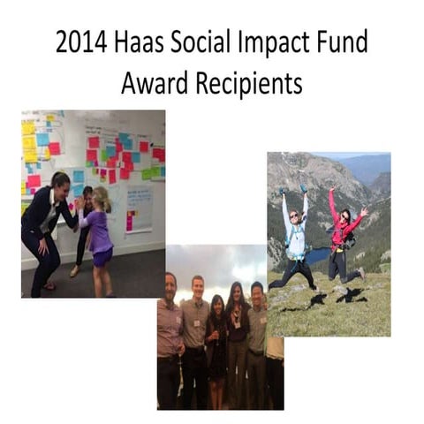 2014 Haas Social Impact Fund Award Recipients