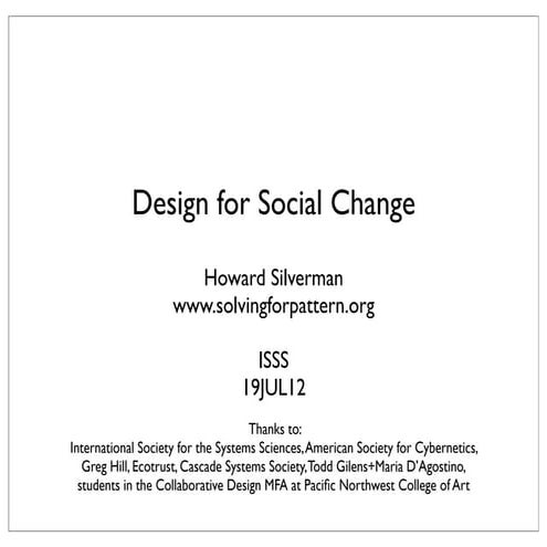 Design for Social Change