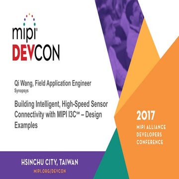 MPI DevCon Hsinchu City 2017: Building Intelligent, High-Speed Sensor Connect...