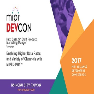 MPI DevCon Hsinchu City 2017: Enabling Higher Data Rates and Variety of Chann...