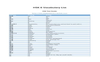 HSK 5 vocabulary list | PDF