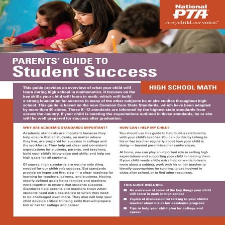High School Math--Parent's Guide to Student Success