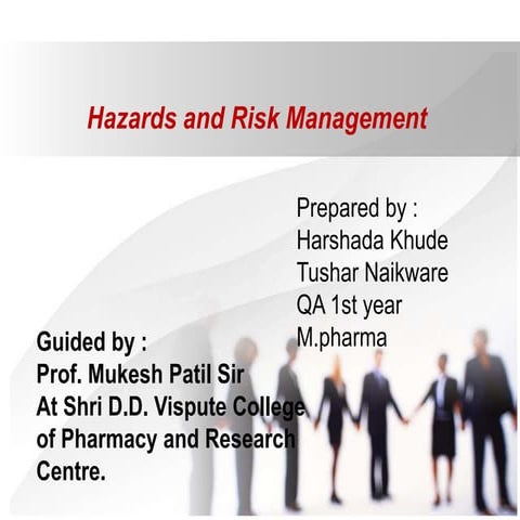 Hazard and Risk Management