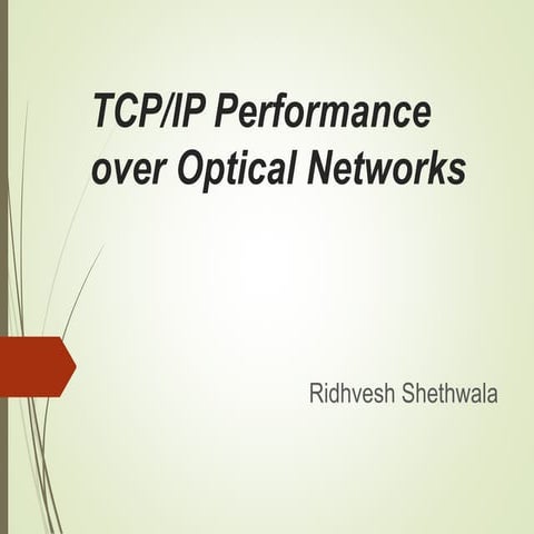 TCP/IP performance over Optical Fiber