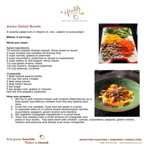 Asian salad bowls recipe