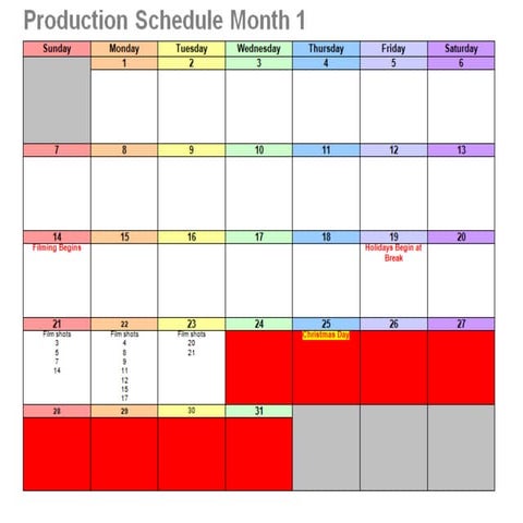 Production Schedule | PPTX