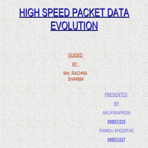 HSPA+ Seminar Presentation