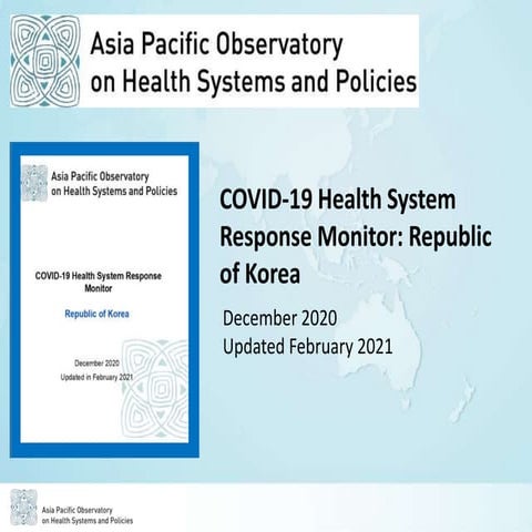 COVID-19 Health System Response Monitor: Republic of Korea