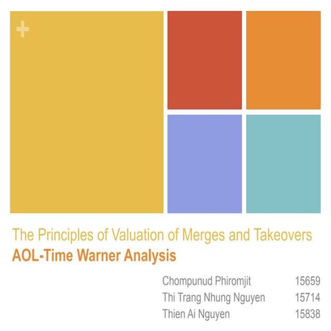 corporate finance - Valuation of M&A -  AOL-Time Warner 