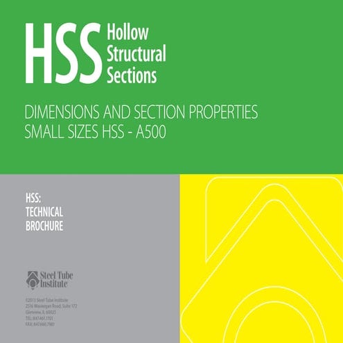 Hss dimensions steeltubeinstitute