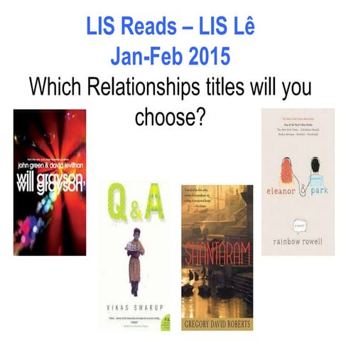LIS Reads - LIS Lê Choices: years 10-13