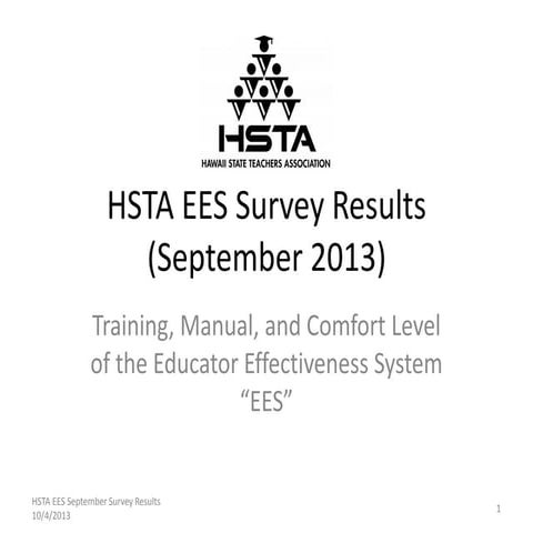 HSTA September 2013 ees survey results 10-4-13