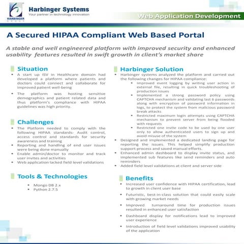 A Secured HIPAA Compliant Web Based Portal | PDF