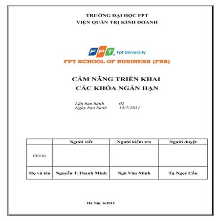 (Hstp) cam nang trien khai shortcourse