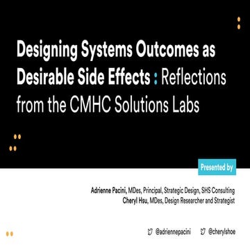 Designing systems as desirable side effects Rsd8 