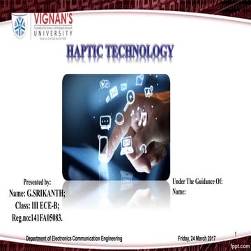 HAPTIC TECHNOLOGY
