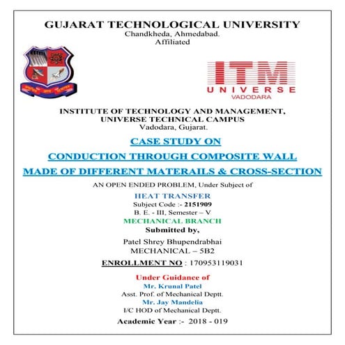 Ht   analysis of conduction through wall OEP