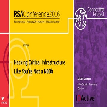 Hacking Critical Infrastructure Like You’re Not a N00b | PDF