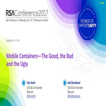 Mobile containers - The good, the bad and the ugly