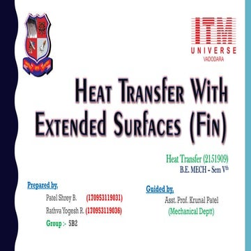 Ht - heat transfer through fin ala