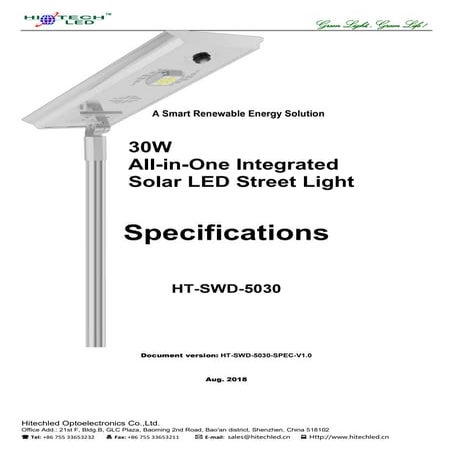 Hitechled New Innovative all in one solar street light with drawer ...