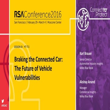 Braking the Connected Car: The Future of Vehicle Vulnerabilities