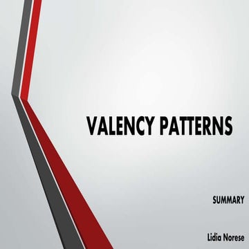 valency  patterns