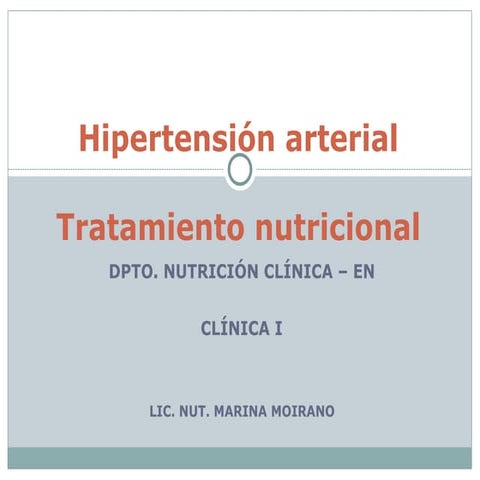 Hipertensión arterial, presentación de la UDELAR