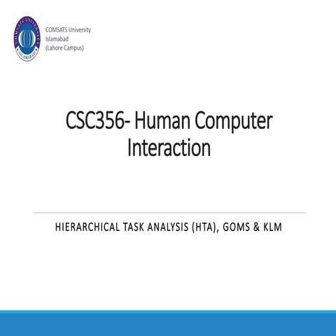 human computer Interaction cognitive models.ppt