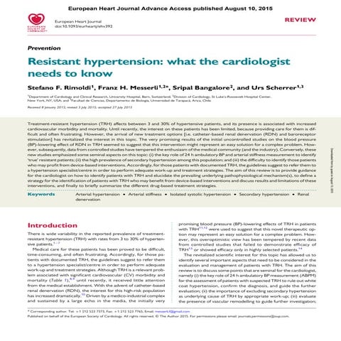 Hta resistente para el cardiologo