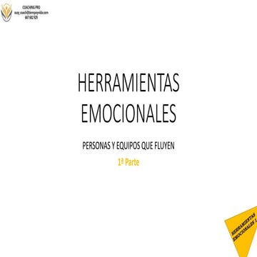 HERRAMIENTAS EMOCIONALES  PERSONAS Y EQUPIOS QUE FLUYEN