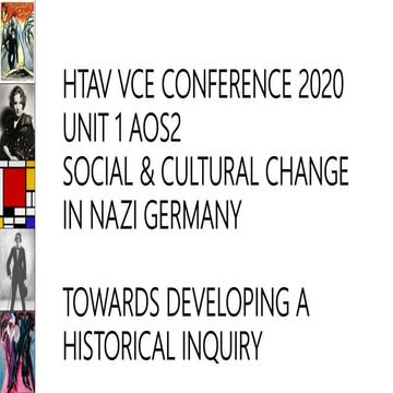 HTAV 2020 Social and Cultural Change in Nazi Germany