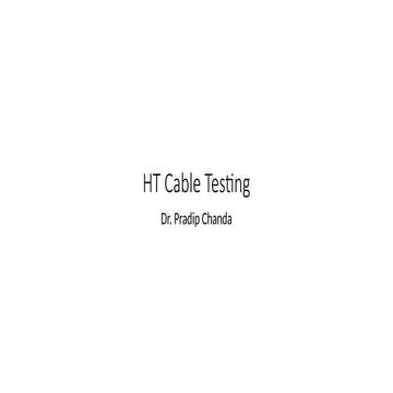 HT Cable Testing.pptx, Electrical testing of HT cables | PPTX