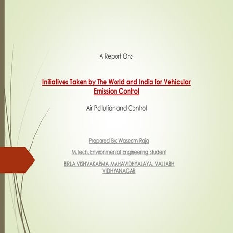 Vehicular air pollution