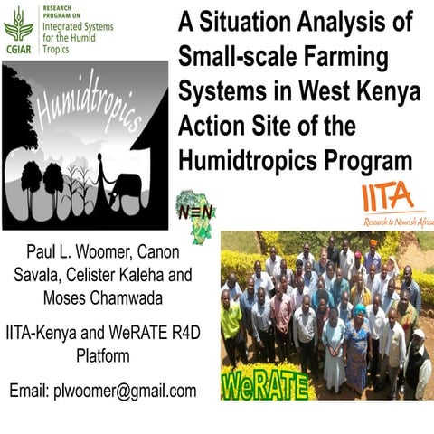 A Situation Analysis of Small-scale Farming Systems in West Kenya Action Site...