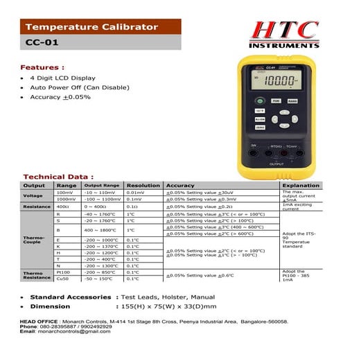Htc temperature calibrator cc 01 (2) | PDF