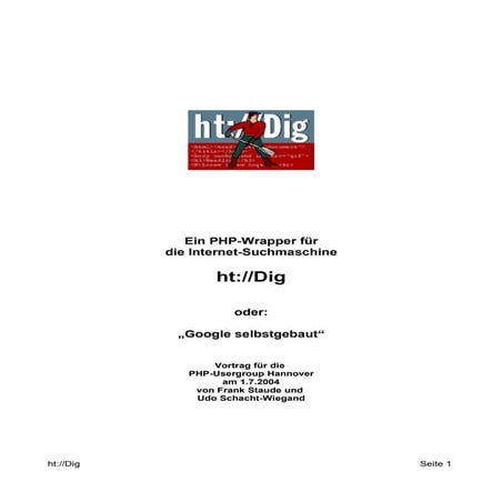 Ein PHP-Wrapper für die Internet-Suchmaschine ht://Dig oder: „Google selbstg...