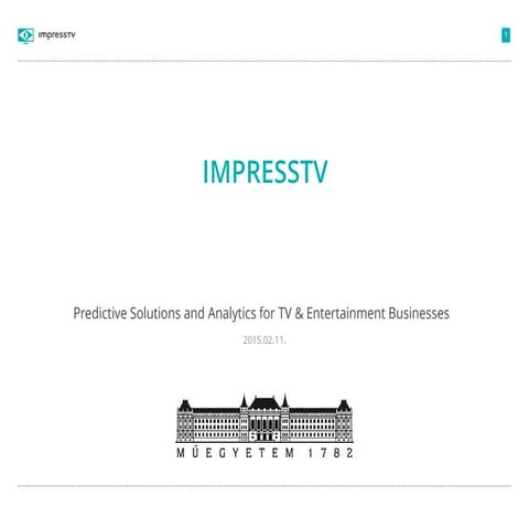 Predictive Solutions and Analytics for TV & Entertainment Businesses