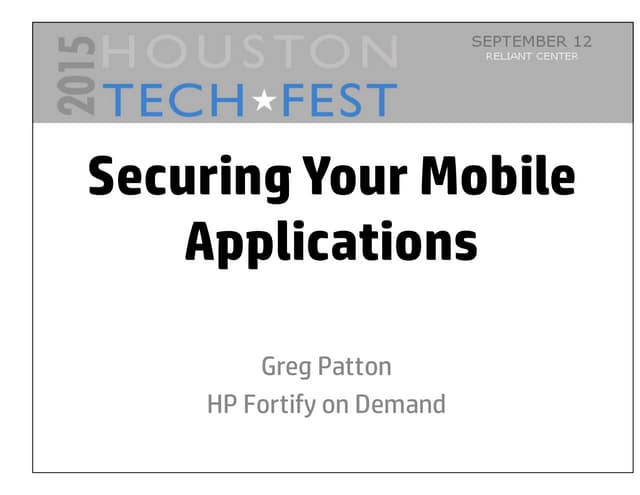 Securing Your Mobile Applications